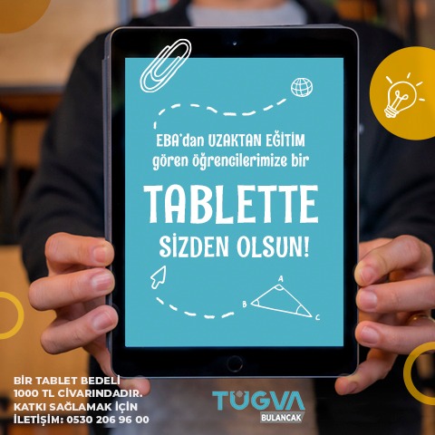 TÜGVA BULANCAK’TAN “BİR TABLETTE SENDEN OLSUN” KAMPANYASI