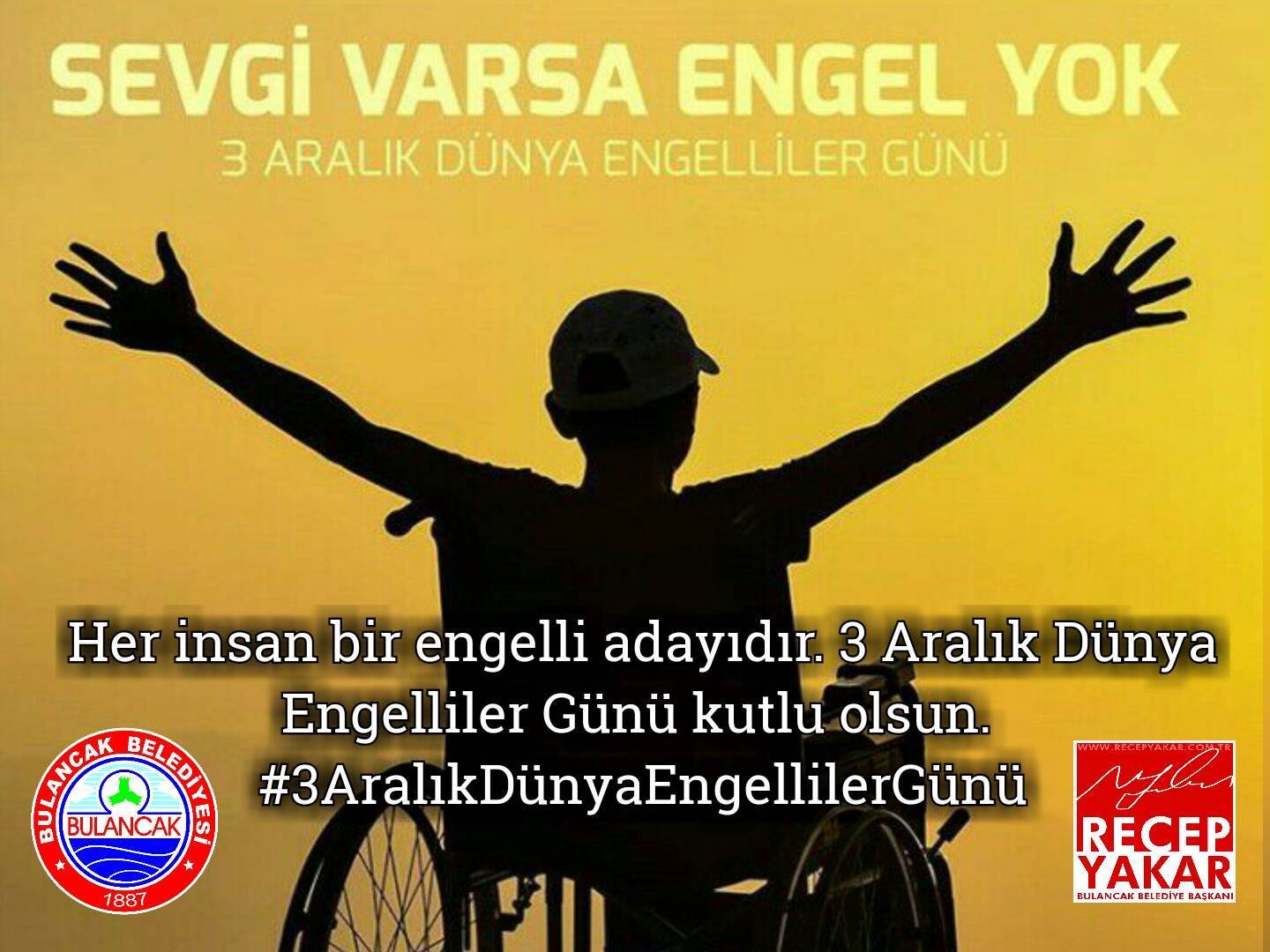 Başkan Yakar’dan 3 Aralık Dünya Engelliler günü mesajı