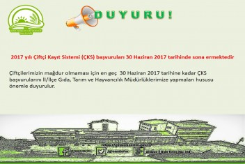 ÇKS başvuruları 30 Haziran 2017 tarihinde sona