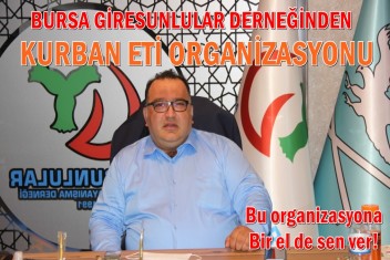 Bursa Giresunlular Derneğinden Kurban Eti